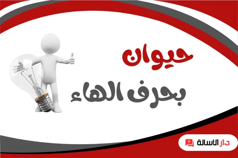 اسم حيوان بحرف هاء