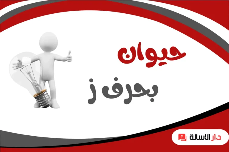 اسم حيوان بحرف ز غير الزرافة